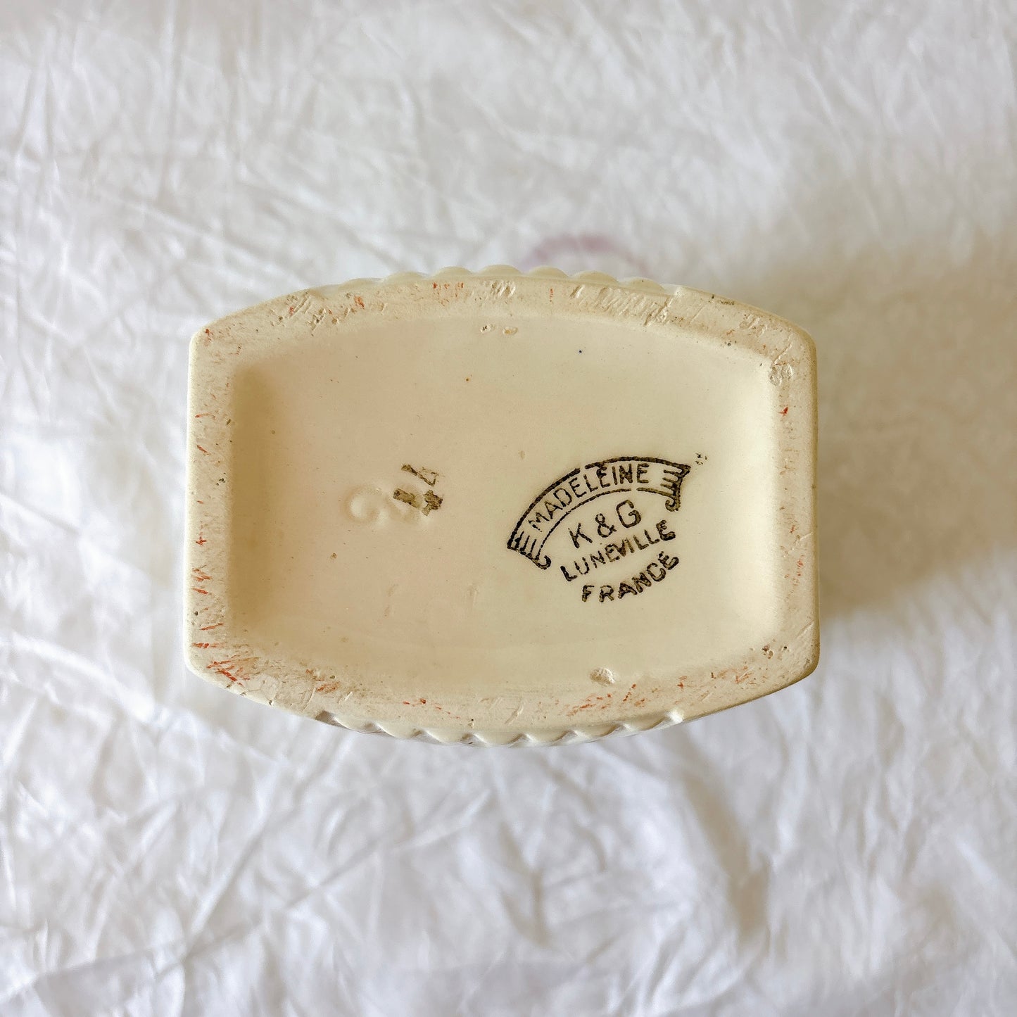 リュネヴィル K&G LUNEVILLE "MADELEINE"シリーズ 陶器製キャニスター　フランスアンティーク食器　蚤の市　ブロカント
