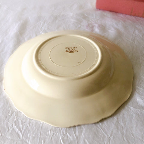 ディゴワンサルグミンヌ Digoin＆sarreguemines アグレスト 深皿 クルーズプレート フランスアンティーク食器 フランス蚤の市・ブロカント