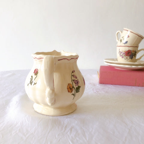 ディゴワンサルグミンヌ Digoin＆sarreguemines アグレスト ミルクポット　クリミエ フランスアンティーク食器 フランス蚤の市・ブロカント