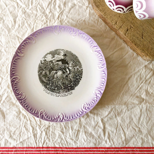 ディゴワンサルグミンヌ Digoin&sarregumines 絵皿 デザートプレート A フランスアンティーク食器 アンティークプレート ブロカント 蚤の市