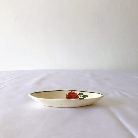 ショワジールロワ　HB & Cie Choisy le Roi『ローズ』ディネット　ラヴィエ　2個セット　ランスアンティーク食器　ブロカントアンティーク　蚤の市