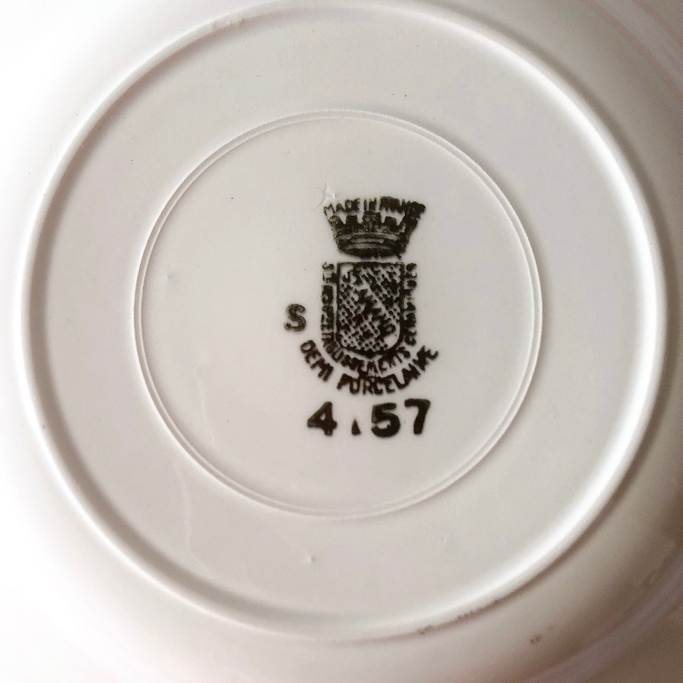 サンタマン　Saint amand バスク柄スーププレート、クルーズプレート フランスアンティーク食器 ブロカント 蚤の市