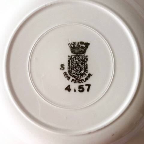 サンタマン　Saint amand バスク柄スーププレート、クルーズプレート フランスアンティーク食器 ブロカント 蚤の市