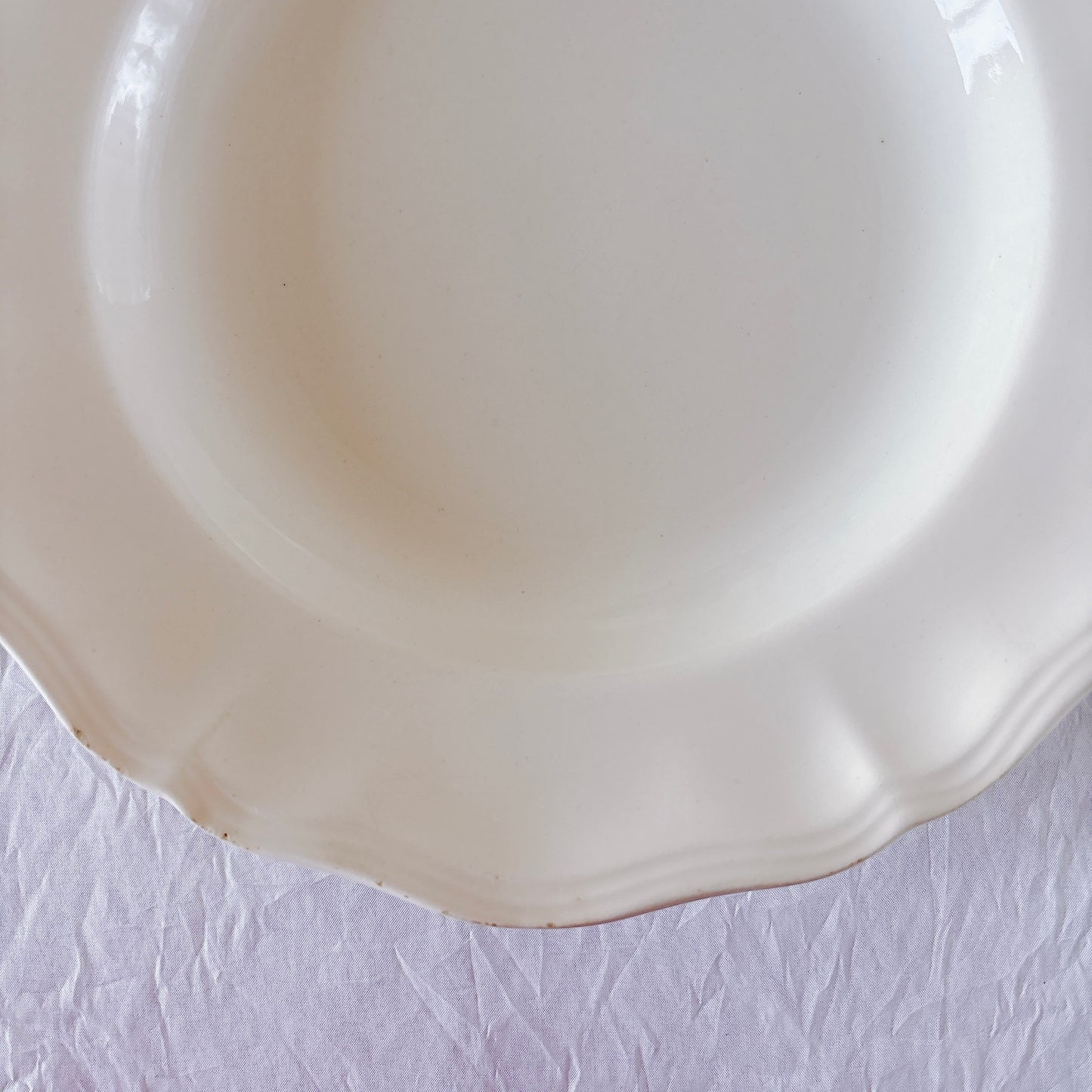 フランス ディゴワン＆サルグミンヌ 花リム スーププレート 深皿 フランスアンティーク食器 ブロカント　蚤の市