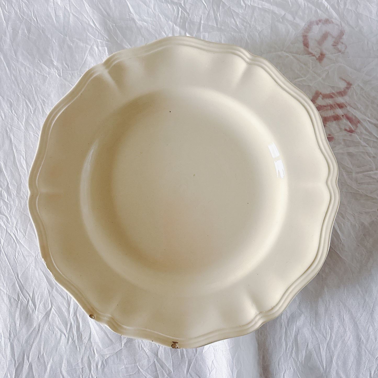 フランス ディゴワン＆サルグミンヌ 花リム ディナープレート 平皿 フランスアンティーク食器 ブロカント　蚤の市