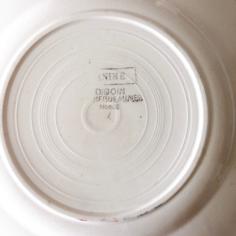 フランス ディゴワンサルグミンヌ   JANINE 花柄 デザートプレート  フランスアンティーク食器 フランス蚤の市・ブロカント