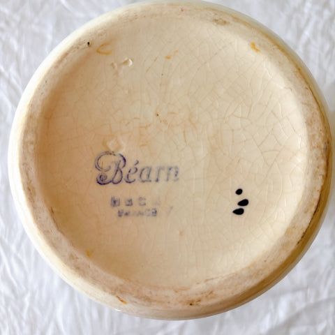 HBCM クレイユ＆モントロー ベアン バスク柄 ピシェ 600ml ルージュ・マリン　フランスアンティーク食器　ブロカント　蚤の市