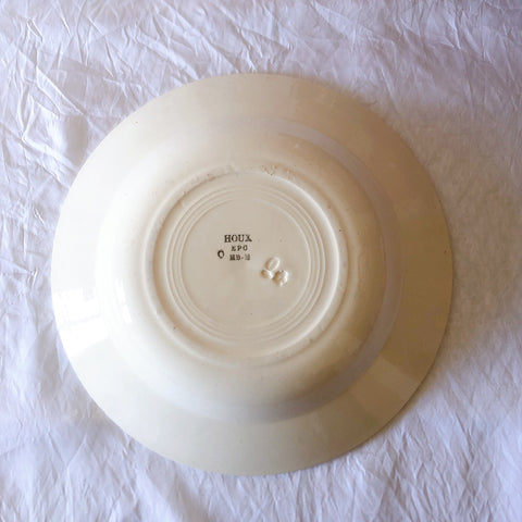 ご予約フランスアンティーク クレイユモントロー HOUX　柊　スーププレート・深皿 フランスアンティーク食器　ブロカント　蚤の市