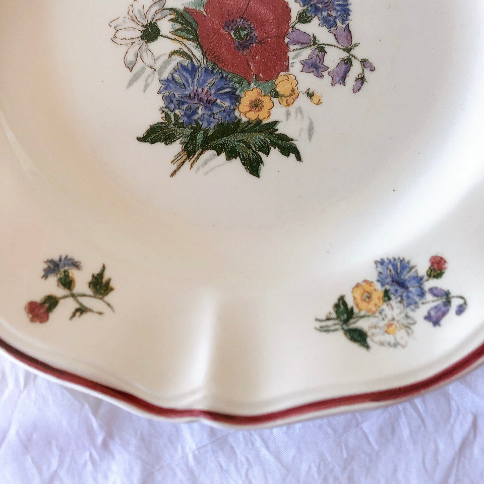 フランス サルグミンヌ sarreguemines アグレスト デザートプレート 20.7㎝  フランスアンティーク食器 フランス蚤の市・ブロカント