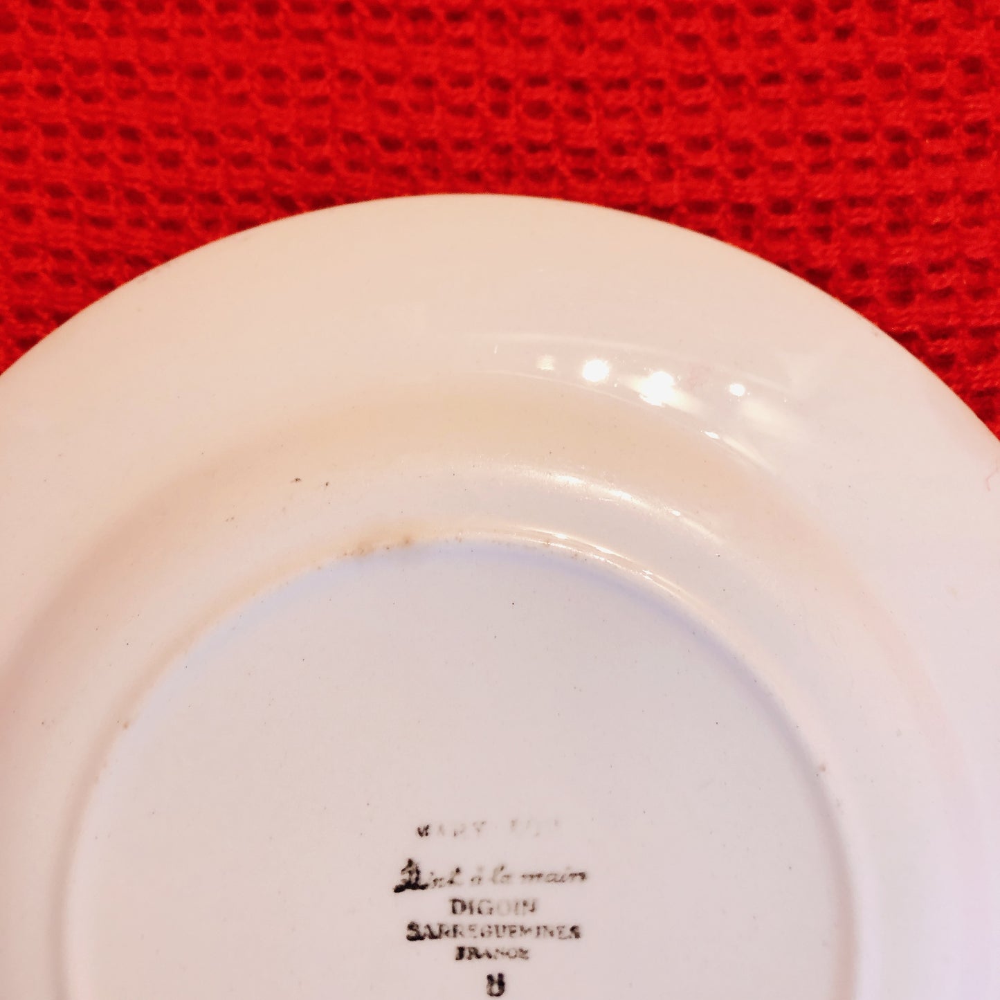 ディゴワンサルグミンヌ 『マリールー』 ディナープレート・平皿 C フランスアンティーク・ヴィンテージ食器　ブロカント　蚤の市