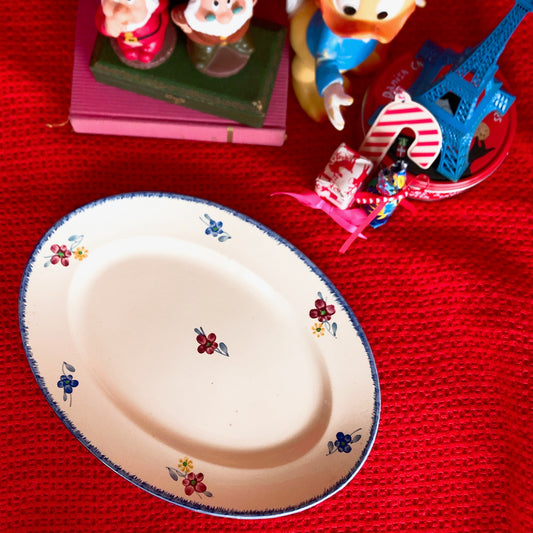 ディゴワンサルグミンヌ 『マリールー』 楕円形大皿 オーバルプレート フランスアンティーク・ヴィンテージ食器 ブロカント 蚤の市