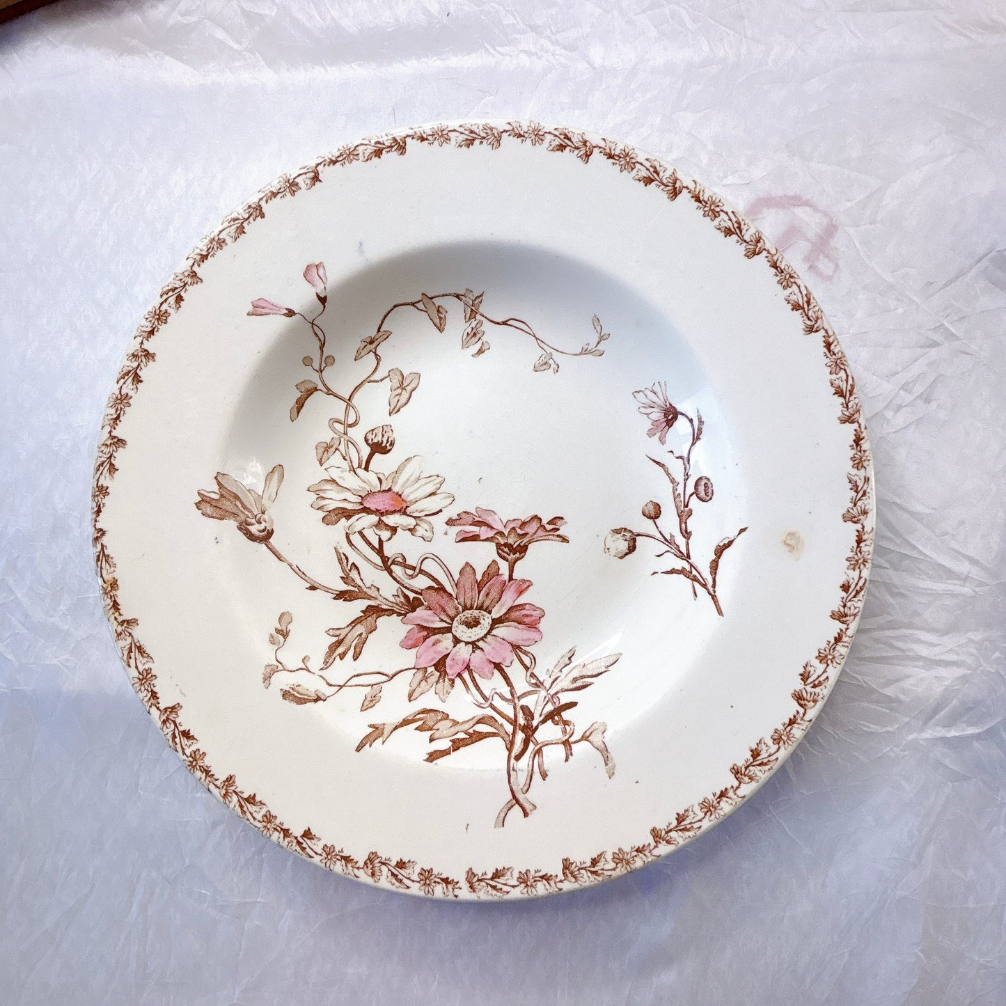 リュネヴィル  マーガレット MARGUERITE スーププレート フランスアンティーク食器　蚤の市　ブロカント