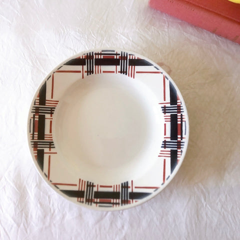 サンタマン　Saint amand バスク柄スーププレート、クルーズプレート フランスアンティーク食器 ブロカント 蚤の市