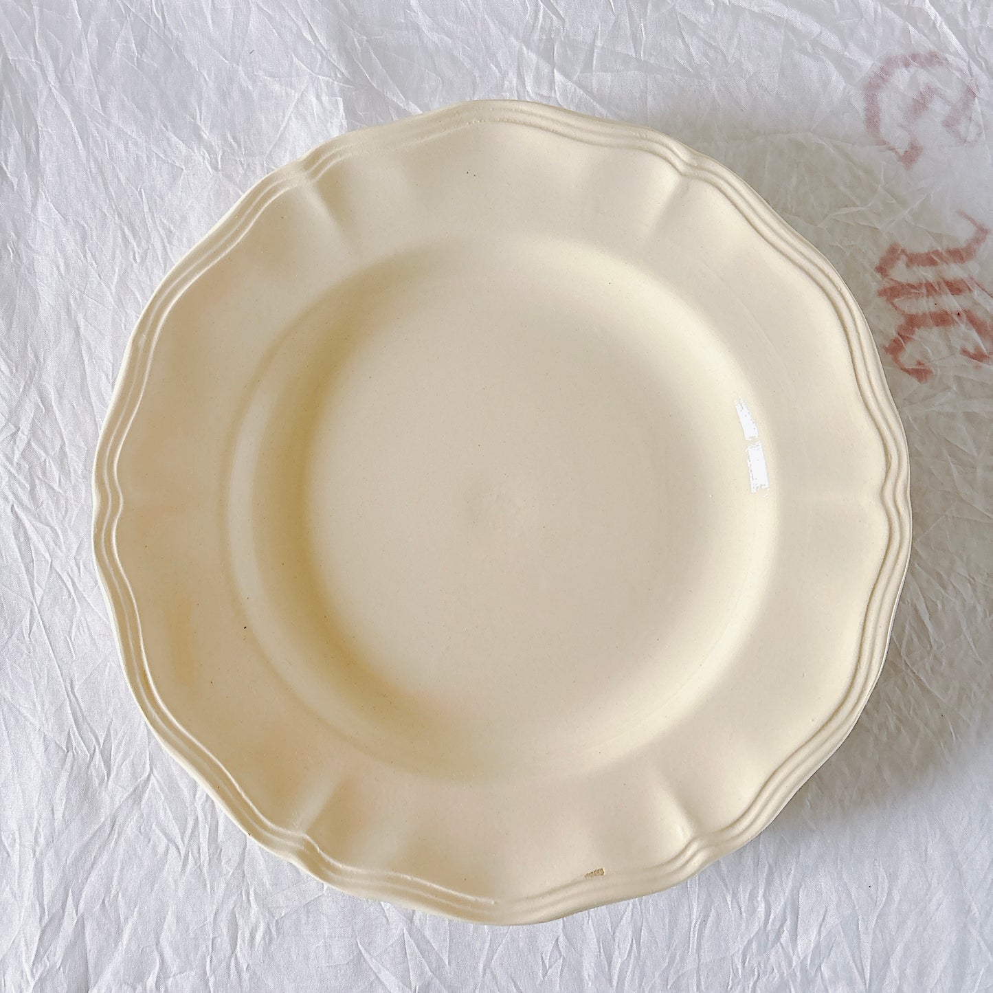 フランス ディゴワン＆サルグミンヌ 花リム ディナープレート 平皿 フランスアンティーク食器 ブロカント　蚤の市