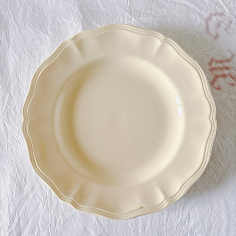 フランス ディゴワン＆サルグミンヌ 花リム ディナープレート 平皿 フランスアンティーク食器 ブロカント　蚤の市