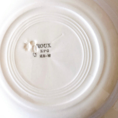 ご予約フランスアンティーク クレイユモントロー HOUX　柊　スーププレート・深皿 フランスアンティーク食器　ブロカント　蚤の市