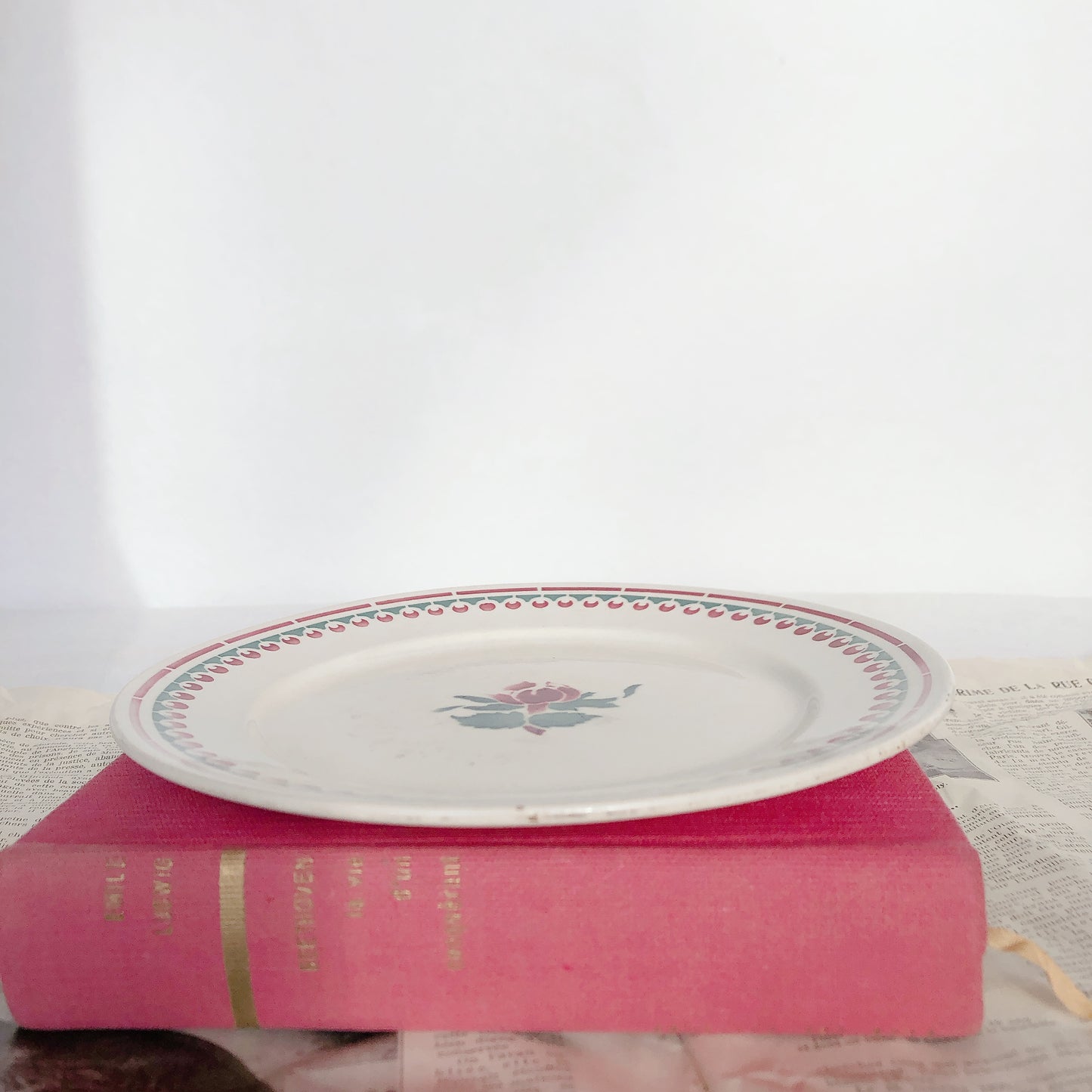 バドンヴィレー Badonviller CAMBON デザートプレート 平皿　フランスアンティーク食器　ビンテージ食器　ブロカント　