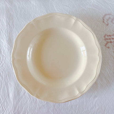 フランス ディゴワン＆サルグミンヌ 花リム スーププレート 深皿 フランスアンティーク食器 ブロカント　蚤の市