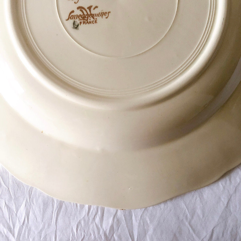 ディゴワンサルグミンヌ Digoin＆sarreguemines アグレスト 深皿 クルーズプレート フランスアンティーク食器 フランス蚤の市・ブロカント