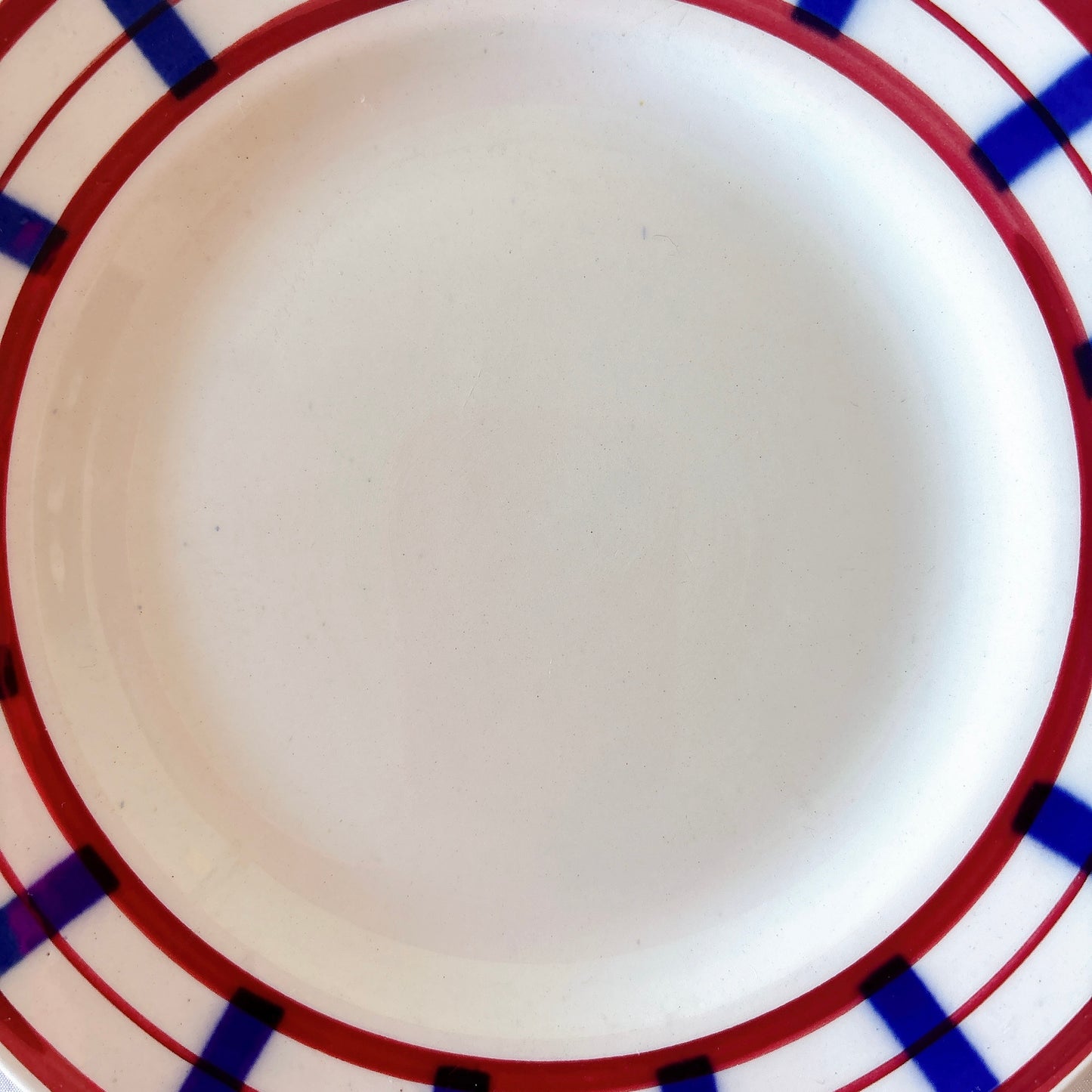 フランスアンティーク ディゴワンサルグミンヌ FANDANGO バスク柄デザートプレート ヴィンテージ陶器　ブロカント　