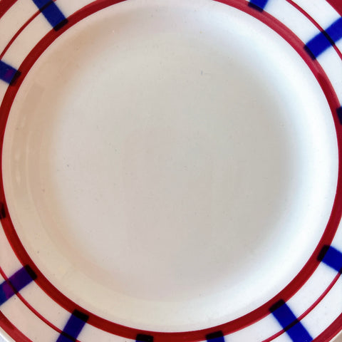 フランスアンティーク ディゴワンサルグミンヌ FANDANGO バスク柄デザートプレート ヴィンテージ陶器　ブロカント　