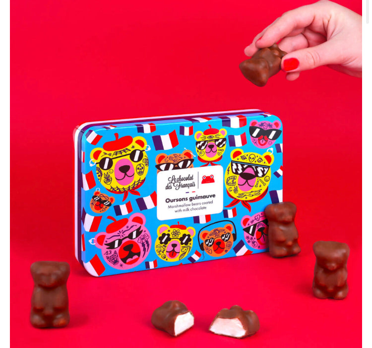 ル・ショコラ・デ・フランセ Le chocolat des français マシュマロくま　12個入り　フランスチョコレート　フランス土産　プレゼント　バレンタイン