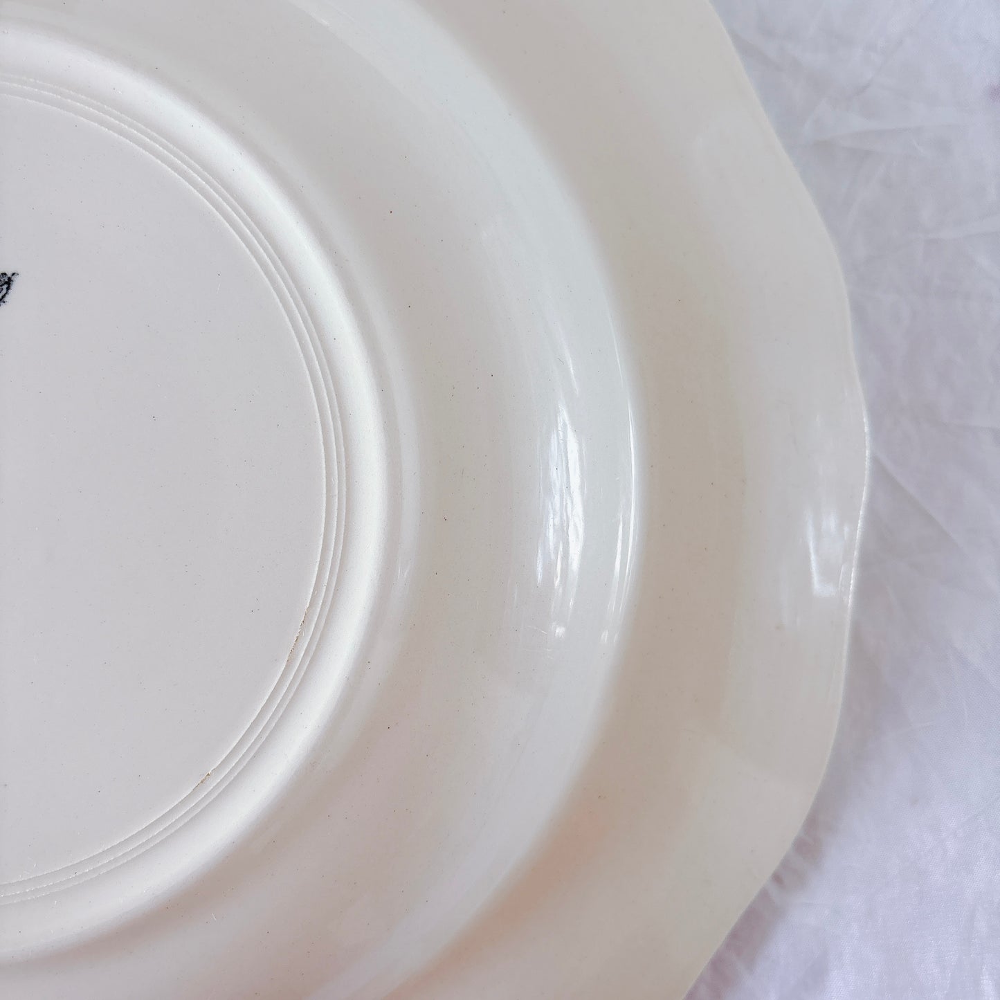 フランス ディゴワン＆サルグミンヌ 花リム スーププレート 深皿 フランスアンティーク食器 ブロカント　蚤の市