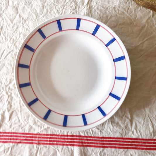 ムーランデルー Moulin des Loups バスク柄 スーププレート E フランスアンティーク食器