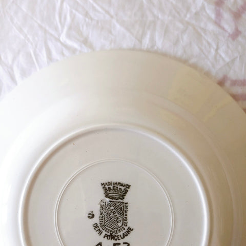 サンタマン　Saint amand バスク柄スーププレート、クルーズプレート フランスアンティーク食器 ブロカント 蚤の市