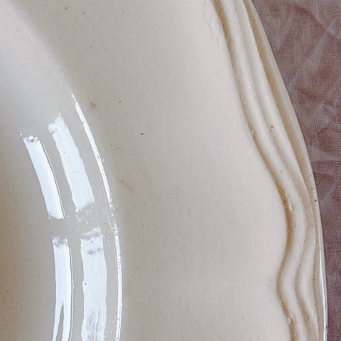 フランス ディゴワン＆サルグミンヌ 花リム スーププレート 深皿 フランスアンティーク食器 ブロカント　蚤の市