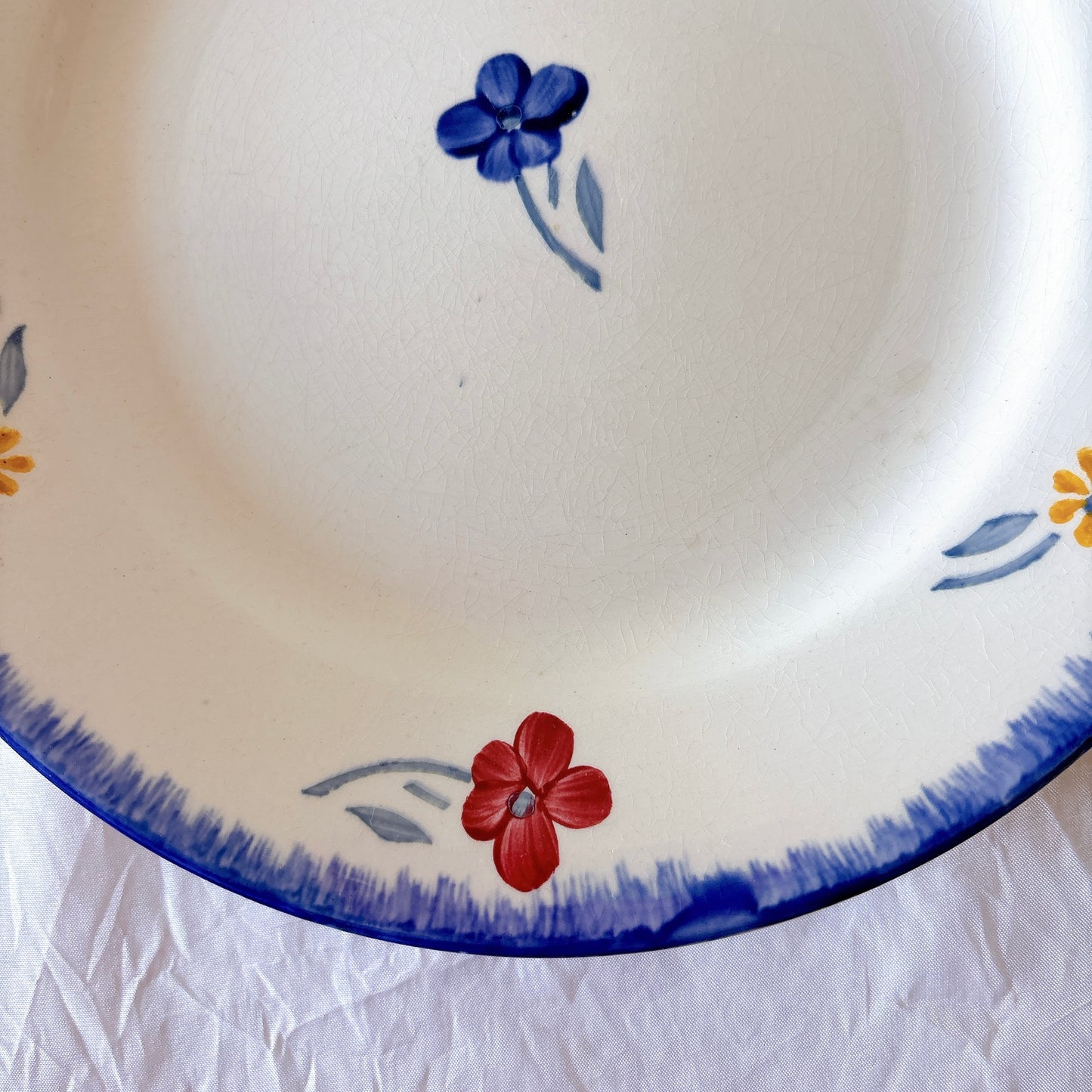 フランスアンティーク ディゴワンサルグミンヌ MARY LOU マリールー デザートプレート 花柄 Digoin Sarreguemines アンティーク食器