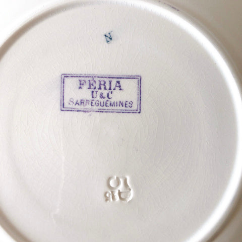 U＆Cサルグミンヌ 『FERIA・フェリア』デザートプレート フランスアンティーク食器　ブロカント　蚤の市