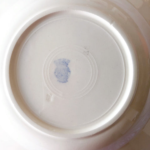 フランスアンティーク　バドンヴィレー　バラ柄スーププレート　深皿　フランスアンティーク食器 ブロカントアンティーク 蚤の市