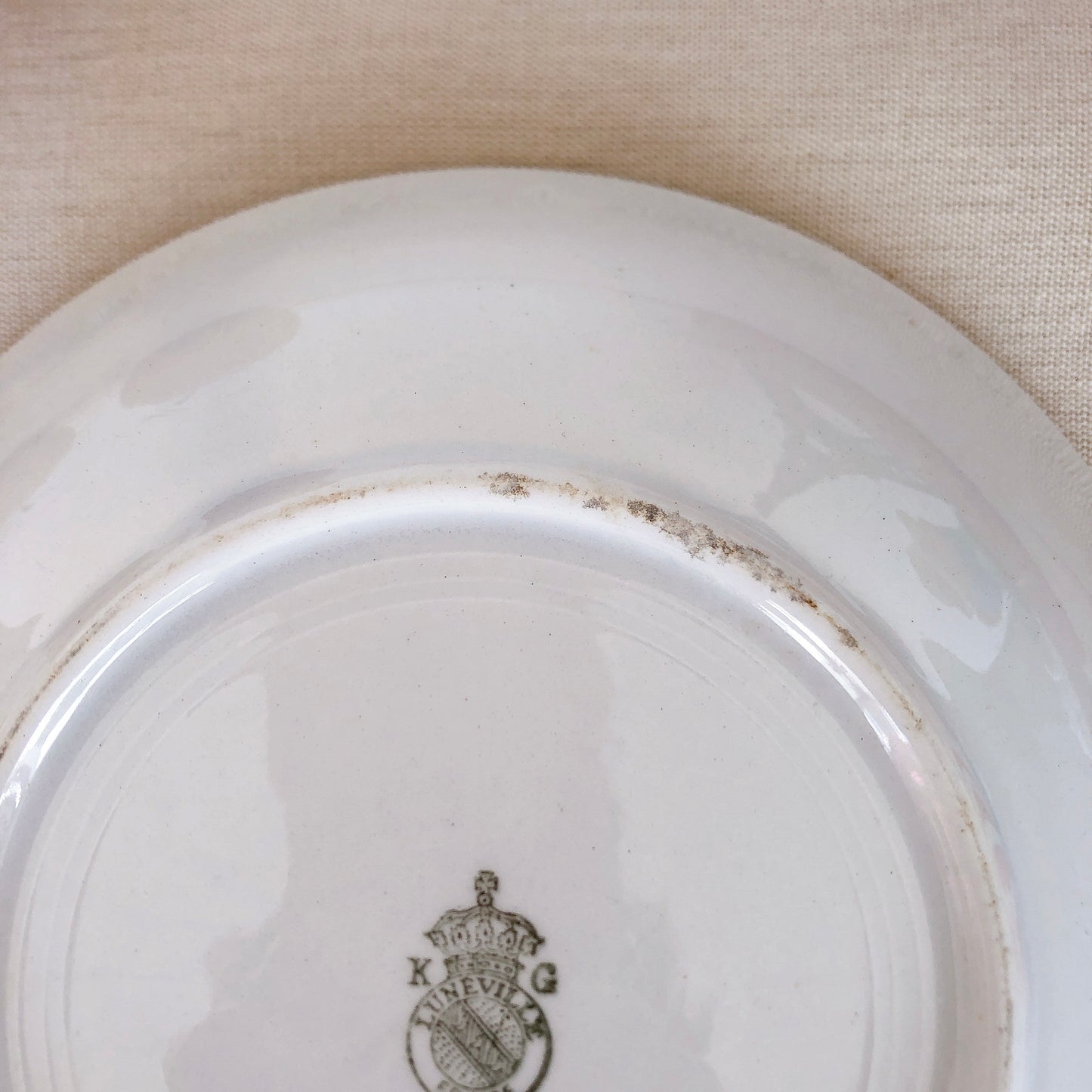 リュネヴィル K&G LUNEVILLE " MALOU"シリーズ キャロットプレート 深皿 フランスアンティーク食器　蚤の市　ブロカント