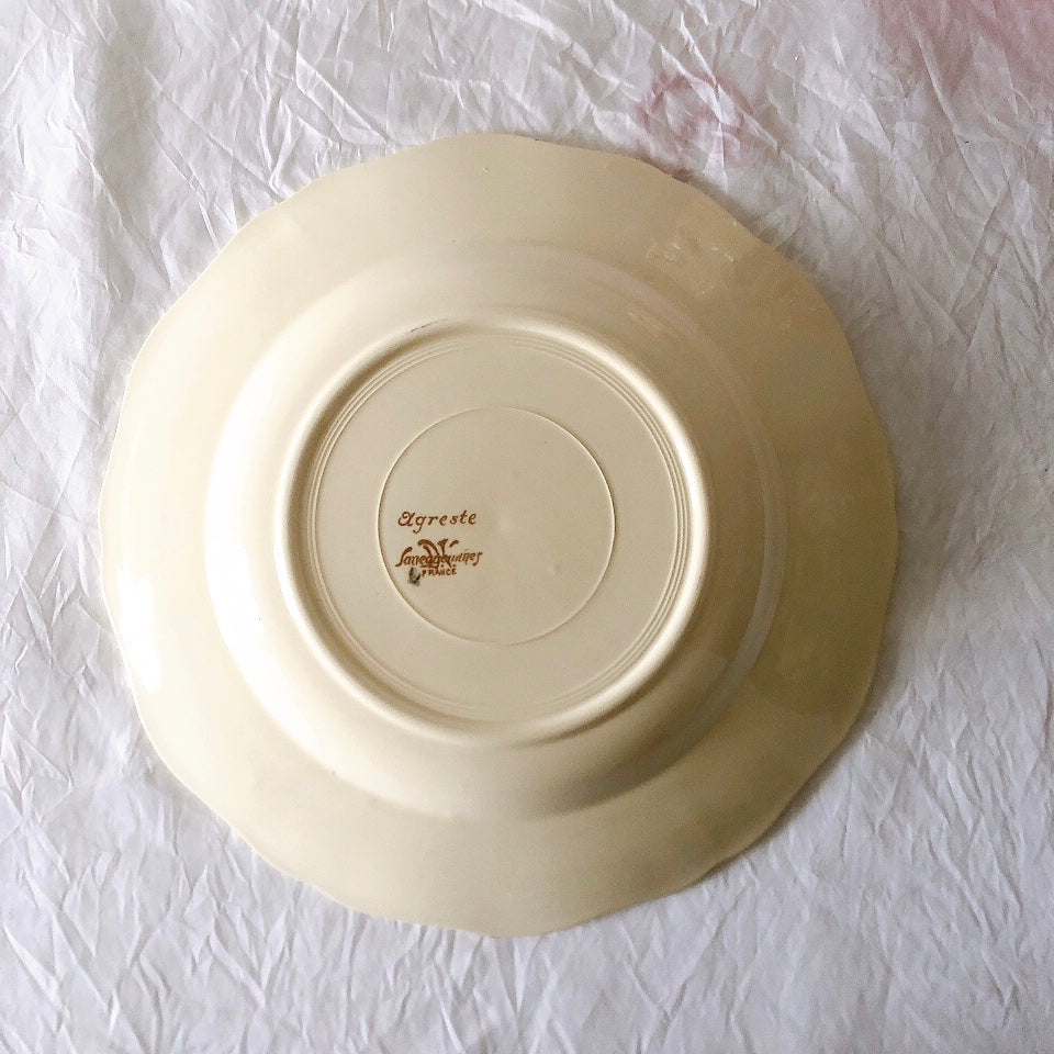 ディゴワンサルグミンヌ Digoin＆sarreguemines アグレスト 深皿 クルーズプレート フランスアンティーク食器 フランス蚤の市・ブロカント