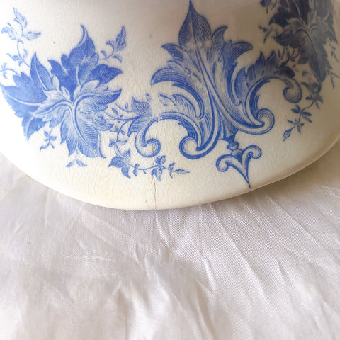 フランスアンティーク UCサルグミンヌ　パリジア　parisia ブルー ピッチャー ピシェ 水差し アンティーク食器 ブロカント 蚤の市