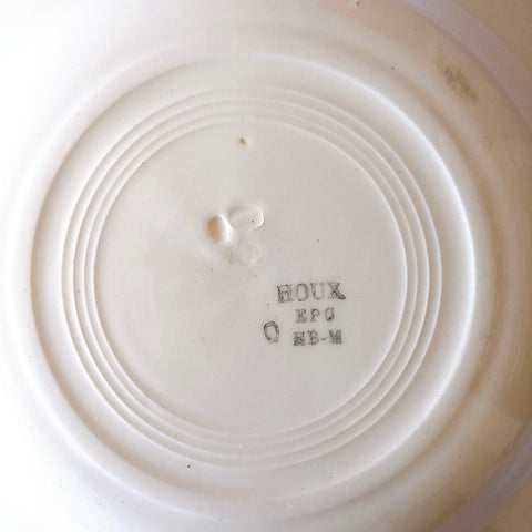 ご予約フランスアンティーク クレイユモントロー HOUX　柊　スーププレート・深皿 フランスアンティーク食器　ブロカント　蚤の市