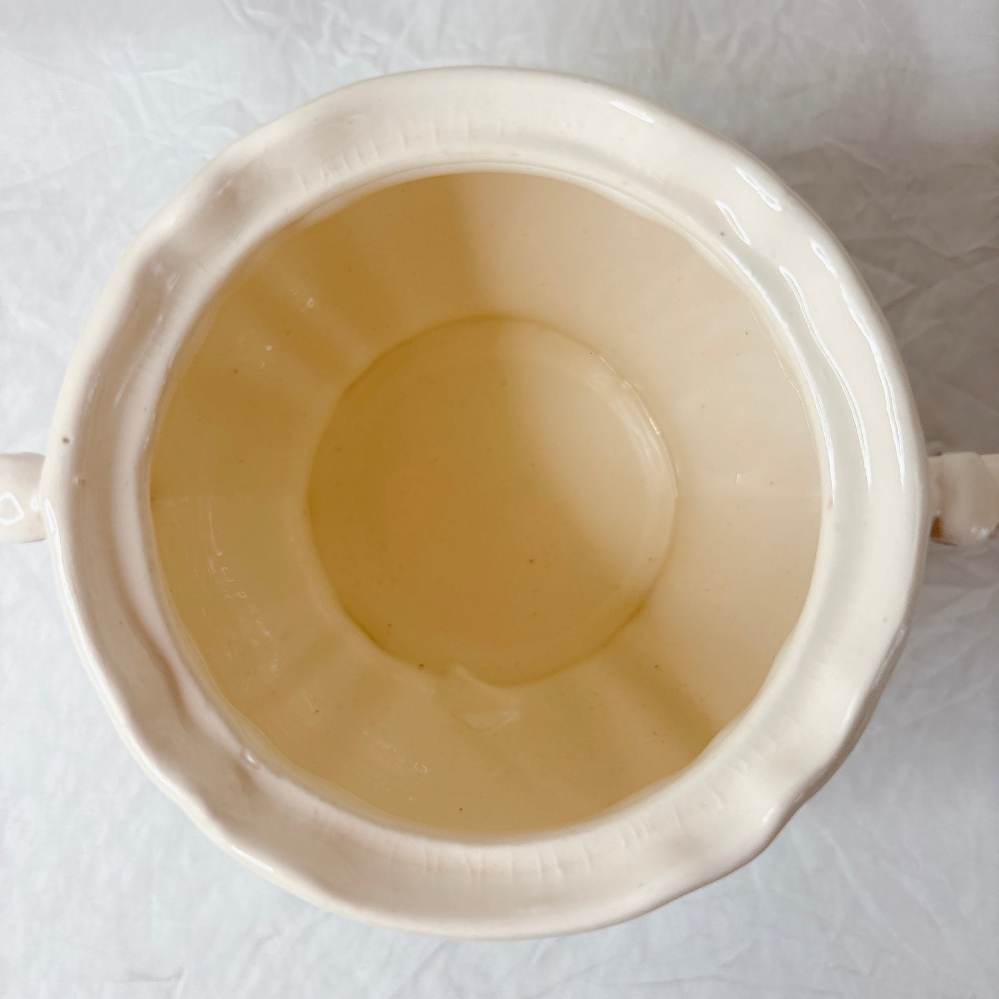 ディゴワンサルグミンヌ Digoin＆sarreguemines アグレスト シュガーポット　シュクリエ　フランスアンティーク食器 フランス蚤の市・ブロカント