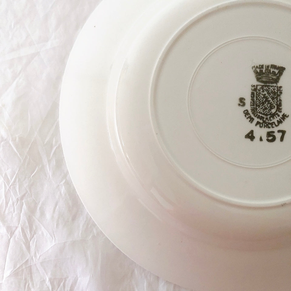 サンタマン　Saint amand バスク柄スーププレート、クルーズプレート フランスアンティーク食器 ブロカント 蚤の市