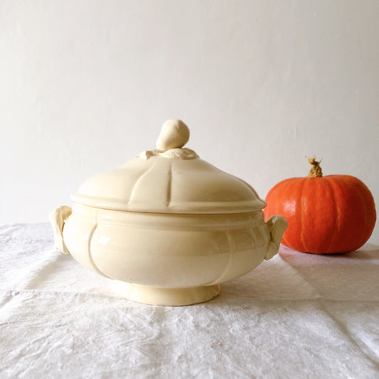 フランス ディゴワン&サルグミンヌ 花リム・小さな スーピエール/レギュミエール フランスアンティーク食器 ブロカント 蚤の市