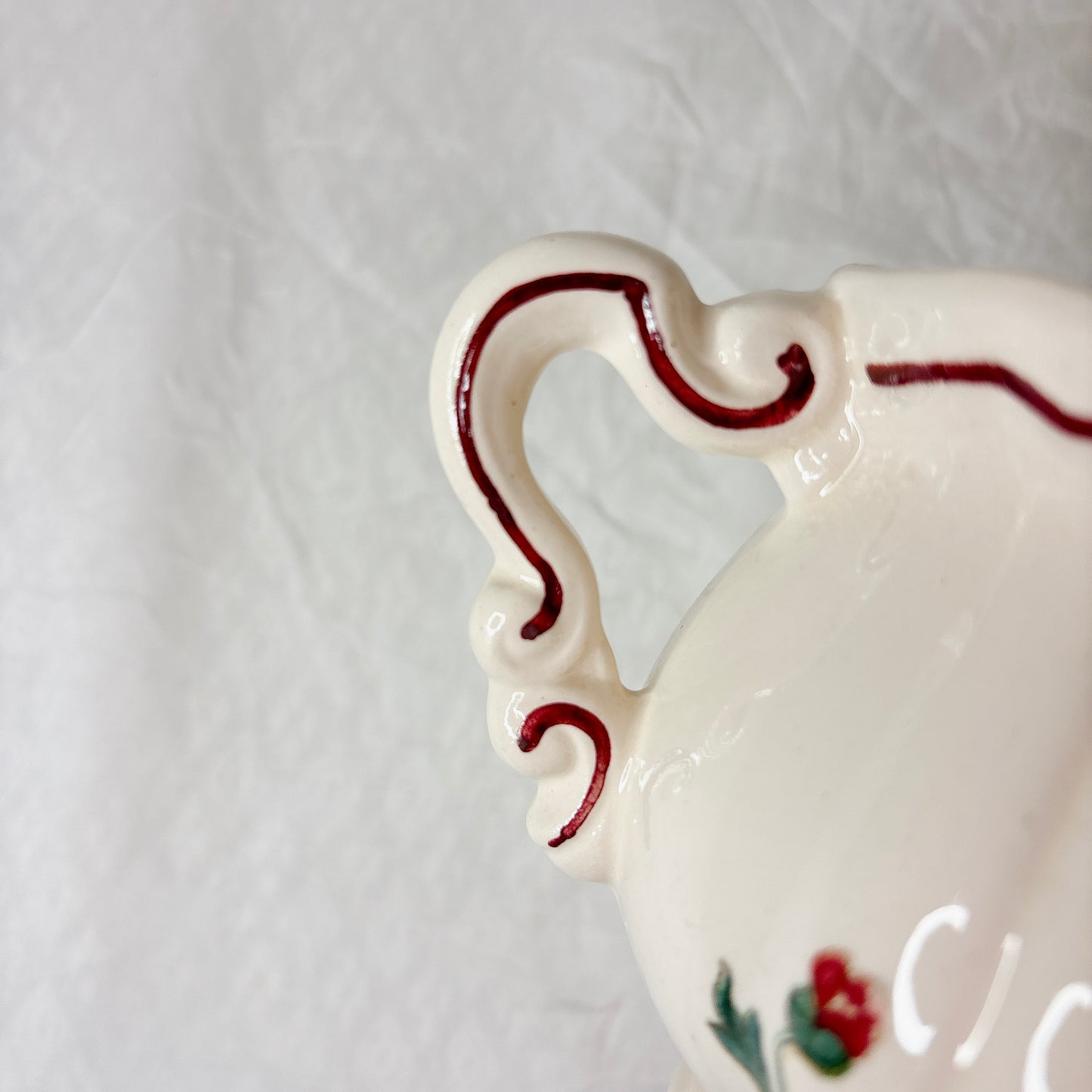 ディゴワンサルグミンヌ Digoin＆sarreguemines アグレスト シュガーポット　シュクリエ　フランスアンティーク食器 フランス蚤の市・ブロカント