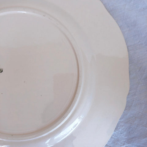ディゴワン＆サルグミンヌ 花リム 大皿 34㎝ フランスアンティーク食器 ブロカント・蚤の市