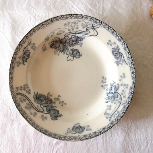 フランスアンティーク U＆Cサルグミンヌ スーププレート 深皿 ”ROYAT” ロワイヤ フランスアンティーク食器　ブロカント　蚤の市