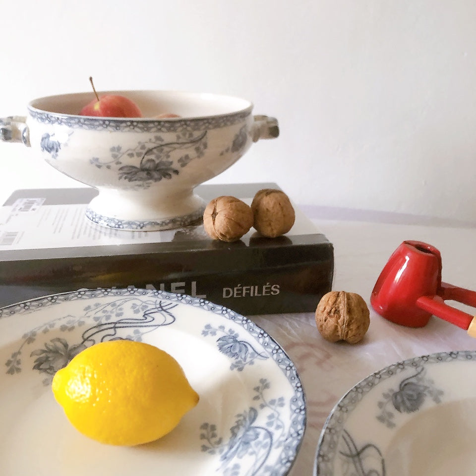 フランスアンティーク U＆Cサルグミンヌ  レギュミエール ”ROYAT” ロワイヤ フランスアンティーク食器　ブロカント　蚤の市