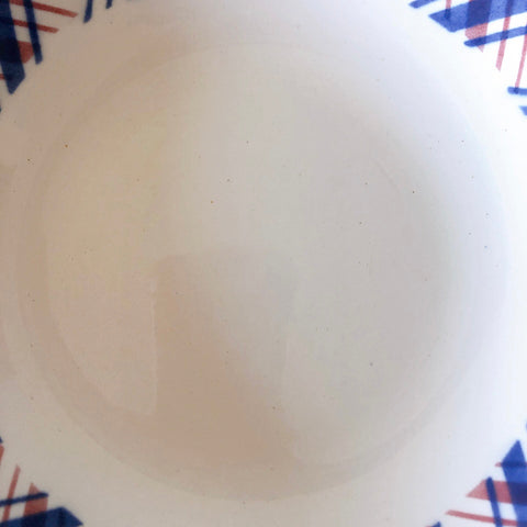 サンタマン　バスク柄 キャロットプレート ルージュ・マリン D フランスアンティーク食器 蚤の市 ブロカントアンティーク