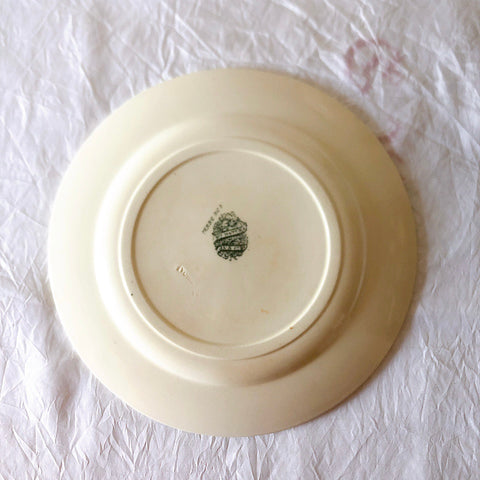 ヴィエイヤーボルドー ディナープレート／平皿 DATURA　ボタニカル模様 フランスアンティーク食器 ブロカントアンティーク　蚤の市