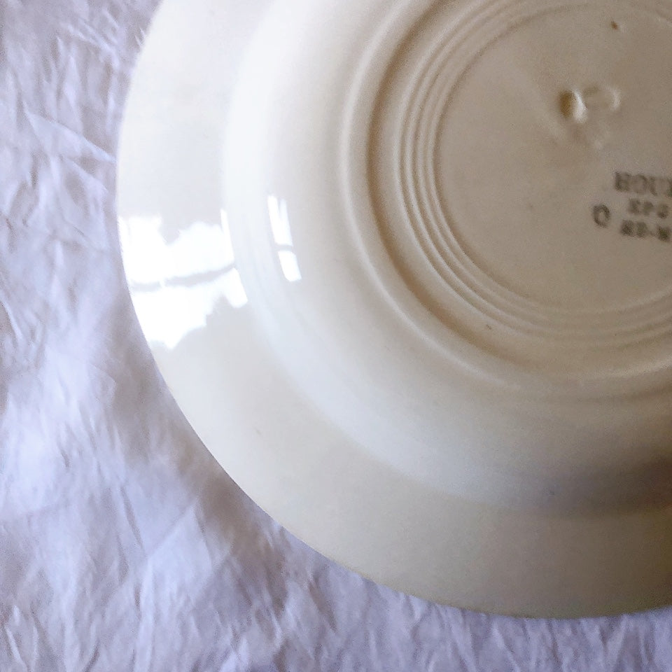 ご予約フランスアンティーク クレイユモントロー HOUX　柊　スーププレート・深皿 フランスアンティーク食器　ブロカント　蚤の市