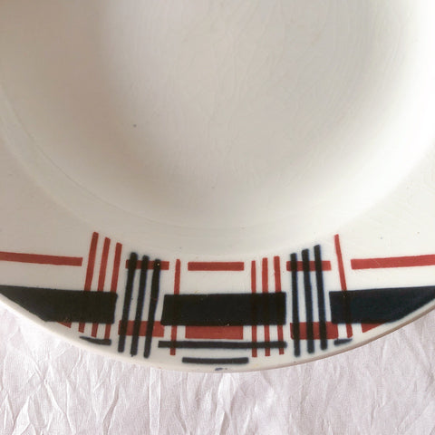 サンタマン　Saint amand バスク柄スーププレート、クルーズプレート フランスアンティーク食器 ブロカント 蚤の市