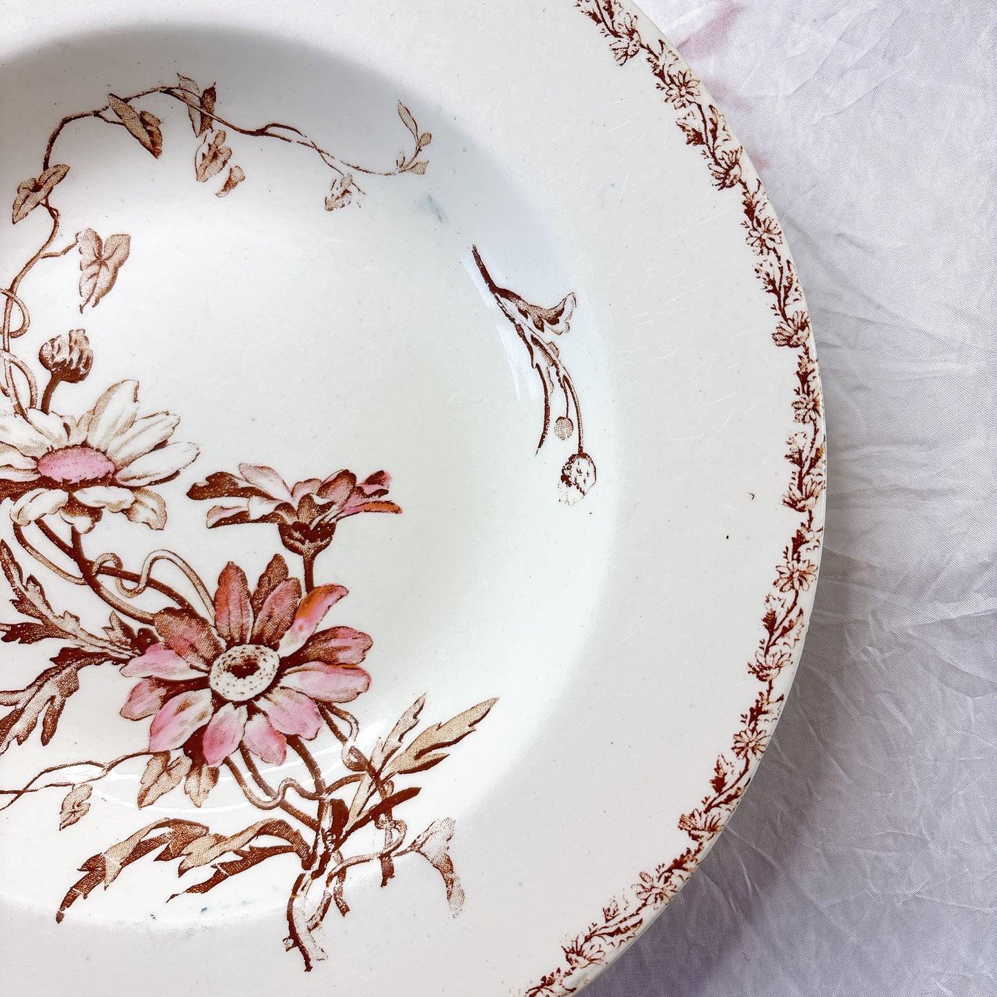 リュネヴィル  マーガレット MARGUERITE スーププレート フランスアンティーク食器　蚤の市　ブロカント