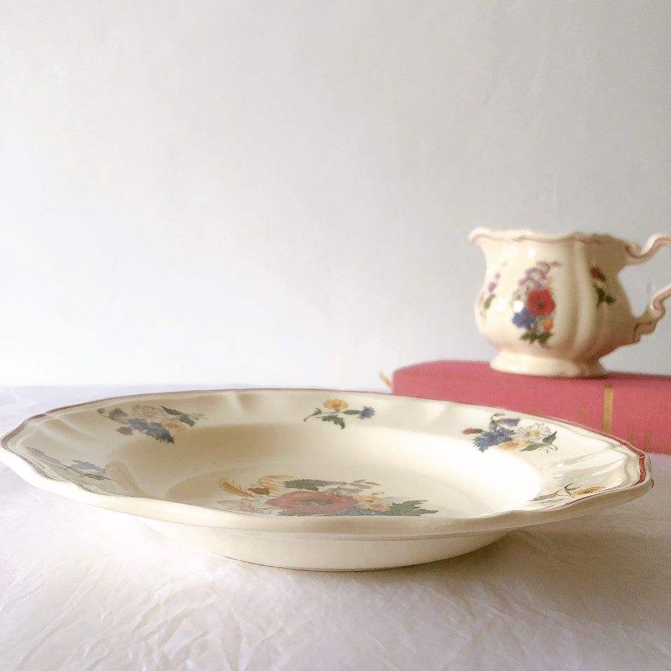 ディゴワンサルグミンヌ Digoin＆sarreguemines アグレスト 深皿 クルーズプレート フランスアンティーク食器 フランス蚤の市・ブロカント